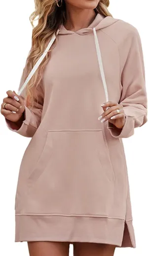 2024 New The Warmy Oversized Hoodie Dress, Giant Hoodies Long Sleeve Oversized Hoodie Dress with Pockets for Women