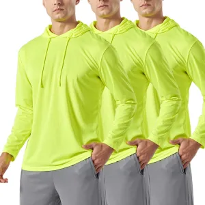 3PC or 6PC Mens UPF 50  Sun Protection Lightweight Long Sleeve Hoodie, Quick-Dry SPF UV Shirt for Outdoor Active Wear