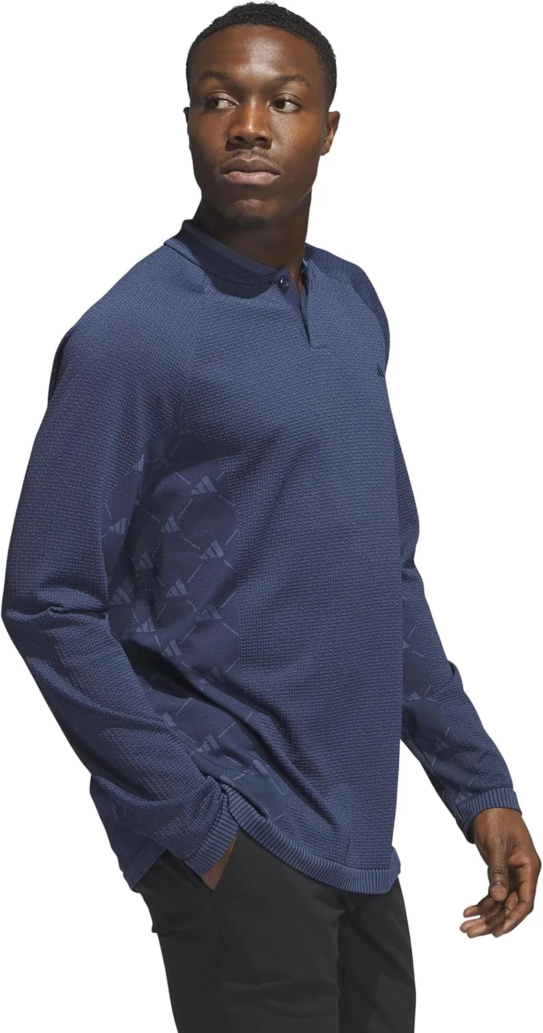 adidas Men's Ultimate365 Tour Primeknit Long Sleeve Golf Polo Shirt