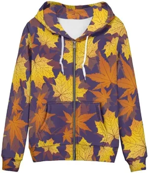 Aesthetic Galaxy Women's Zip Up Hoodie Watercolor Peony Casual Comfy Pullover Musical Note Long Sleeve Sweatshirt