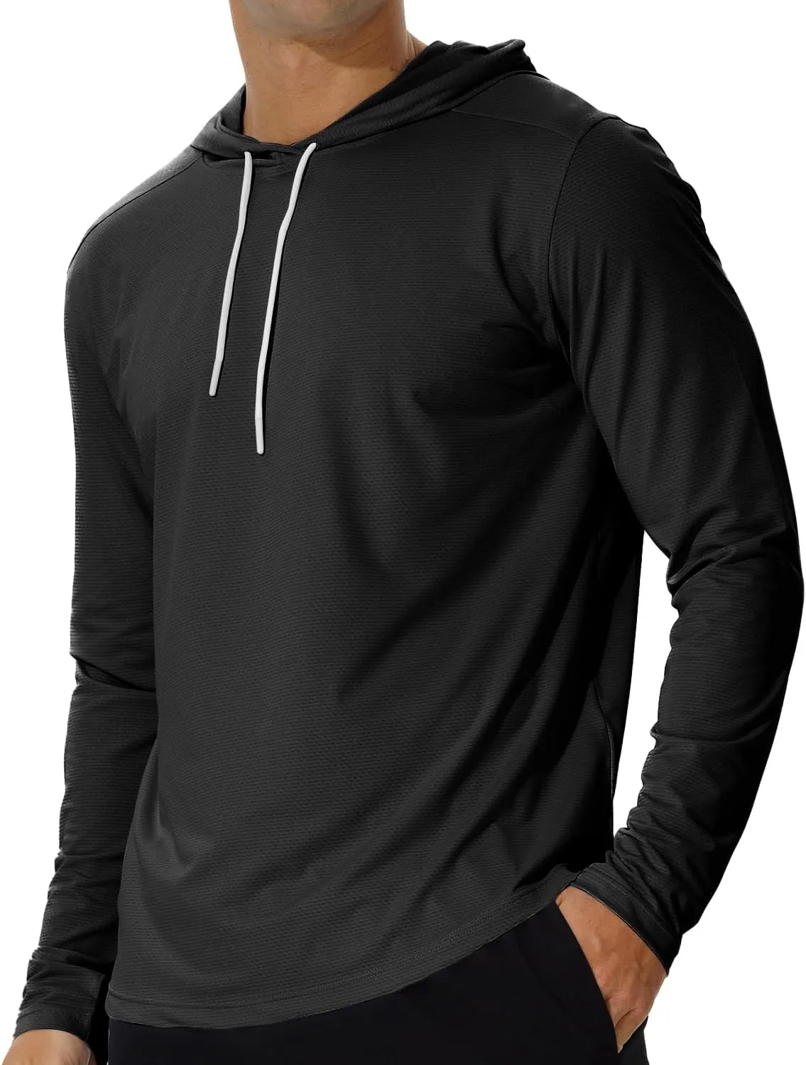 AIMPACT Men's Sun Protection Shirts UV SPF UPF 50  Long Short Sleeve Hoodie Rash Guard Fishing Swimming Shirt Lightweight