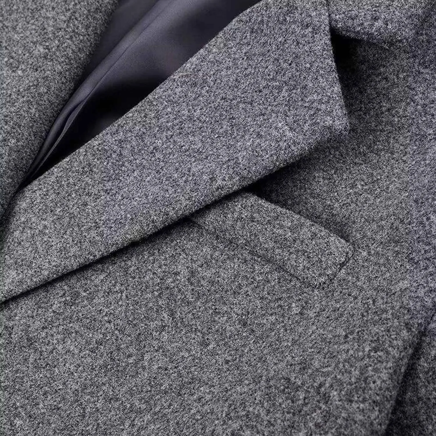 Akklian Women's Dress Coat Turndown Collar Belted Peacoat Trench Coats Trendy Wool Blend Jacket Overcoat Fall Winter 2024