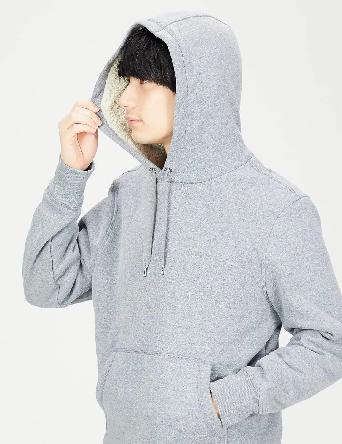 Amazon Essentials Men's Hoodies, Sherpa-Lined Pullover