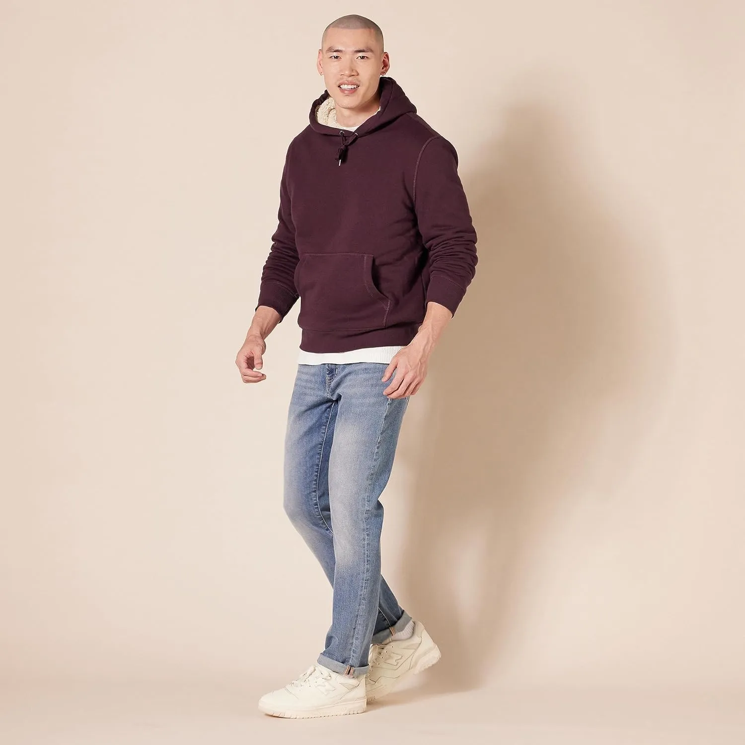 Amazon Essentials Men's Hoodies, Sherpa-Lined Pullover