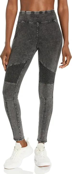 Andrew Marc Women's High Waist Faux Denim Full Length Legging, Regular and Plus Sizes
