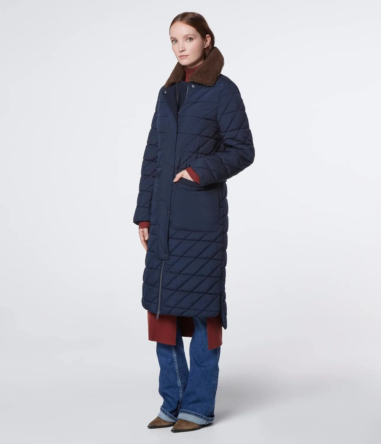 Andrew Marc Women's Maxine Long Quilted Puffer Coat