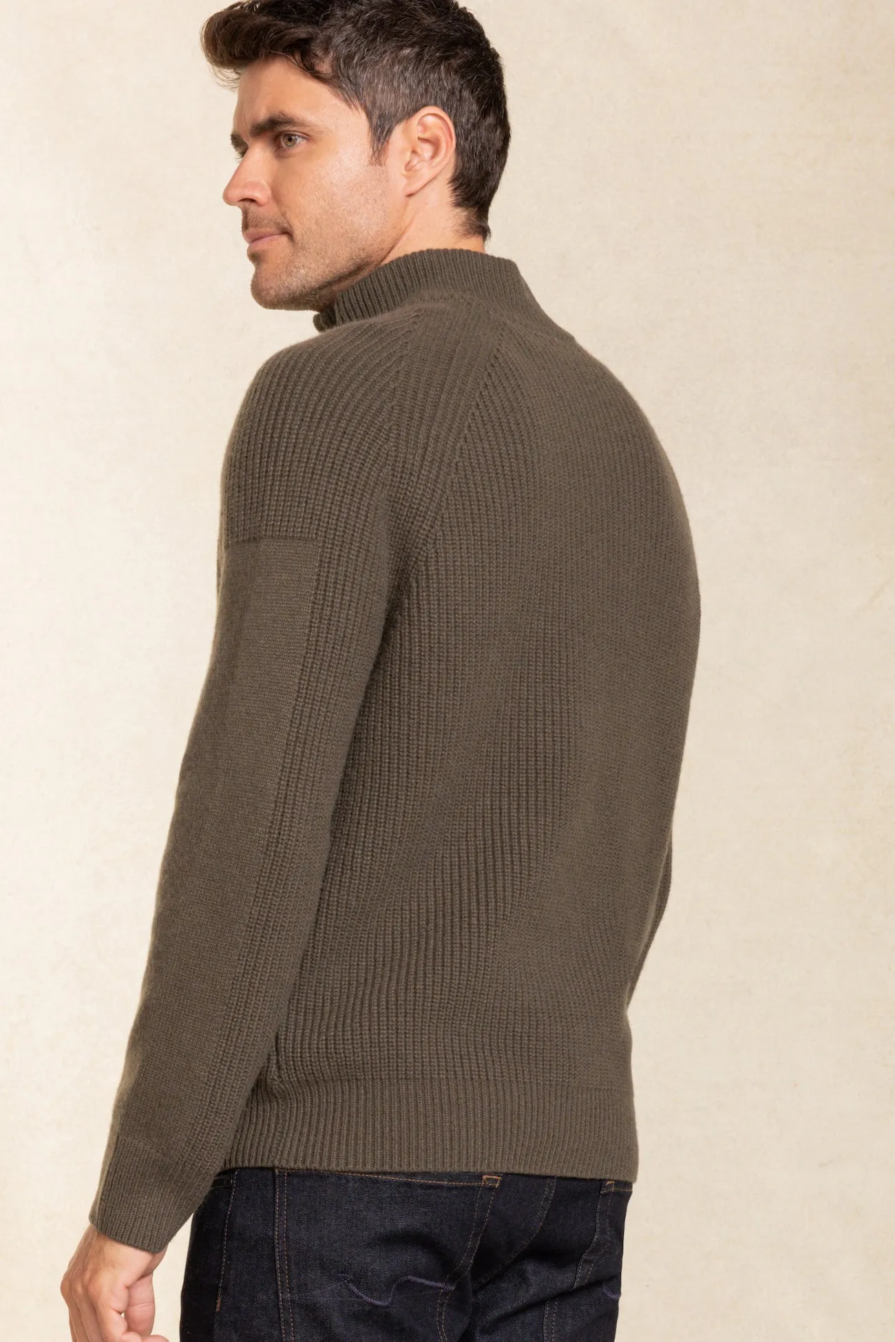 ASHTON QUARTER-ZIP CASHMERE SWEATER