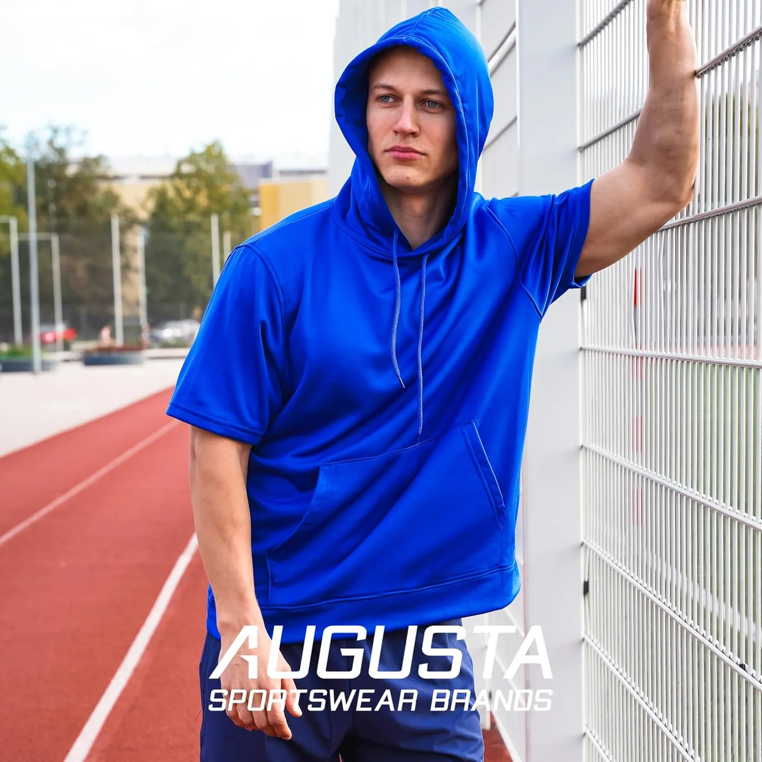 Augusta Sportswear Men's Wicking Fleece Short Sleeve Hoodie