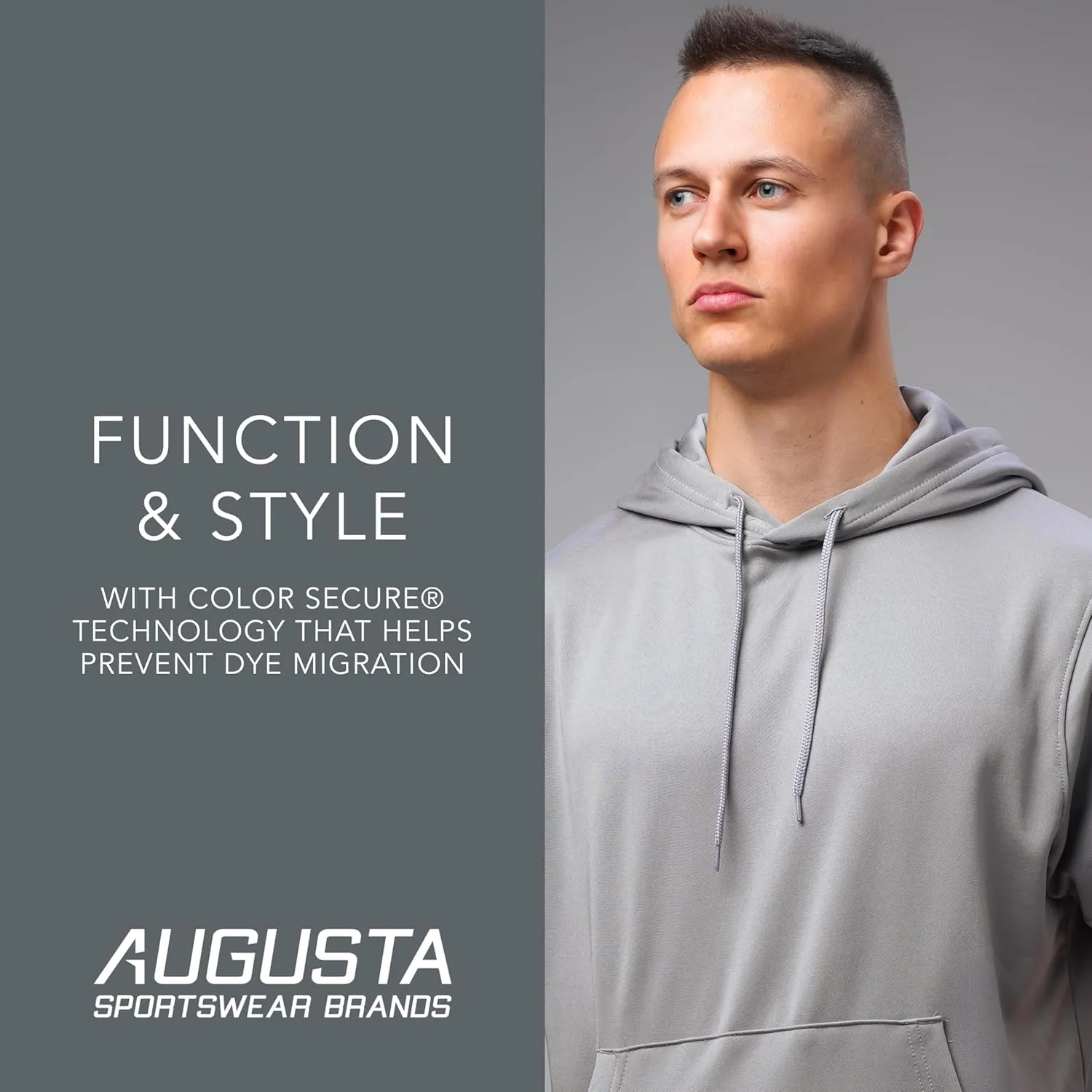 Augusta Sportswear Men's Wicking Fleece Short Sleeve Hoodie