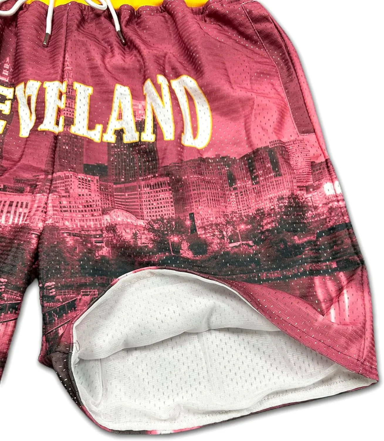 Basketball Shorts City Skyline Night View Zipper Pockets Quick Drying Trunks Fashion Hip-hop Gift for Men Gym Running