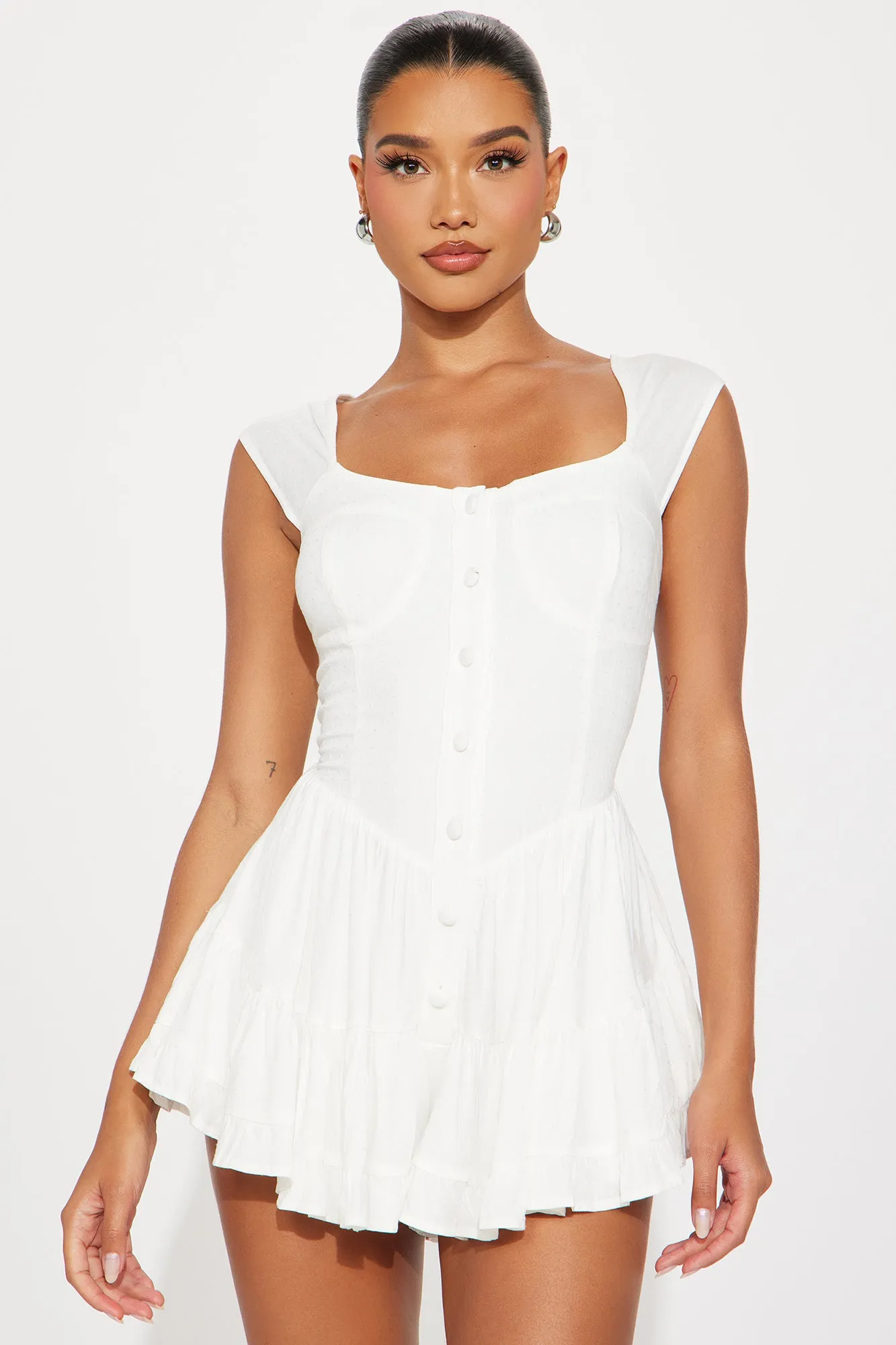 Beach Cottage Romper - Ivory