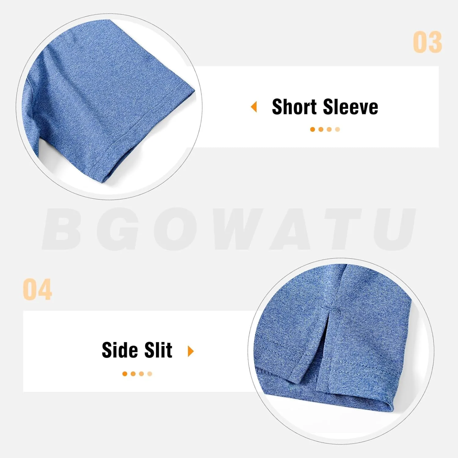 BGOWATU Women's Short Sleeve Golf Polo Shirts 1/4 Zip Tennis Tops Collared T-Shirts UV Protection Quick Dry