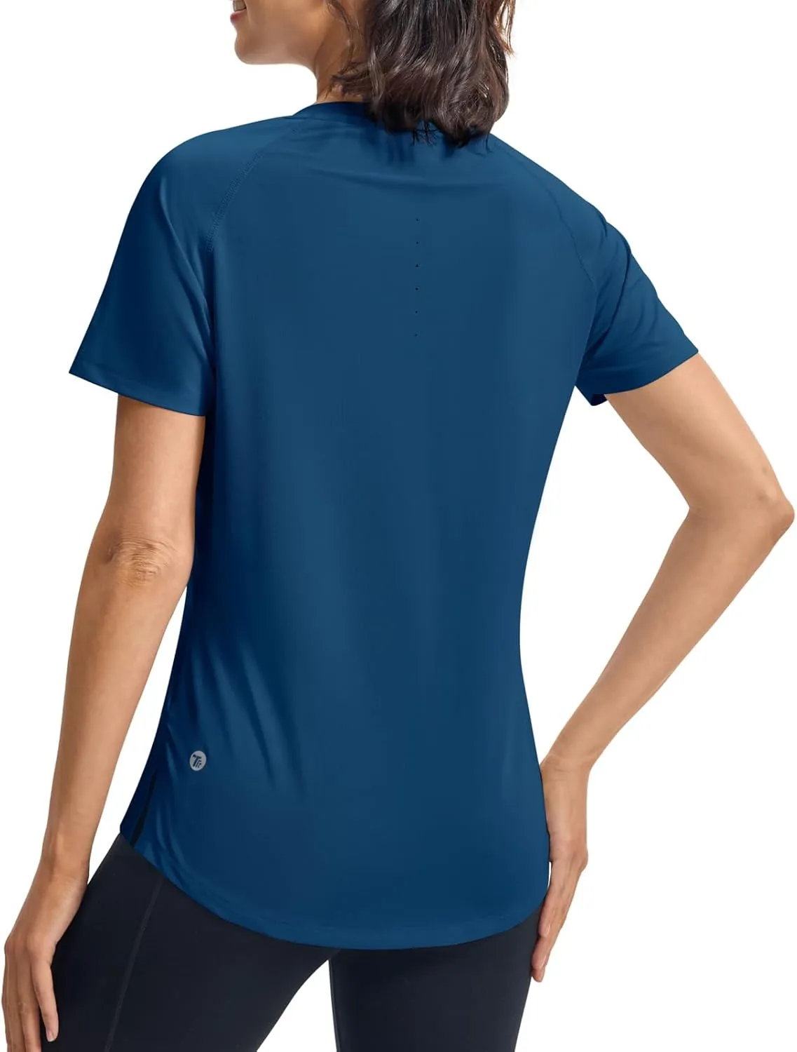 BGOWATU Women's Workout Athletic Tops Short Sleeve Crewneck T-Shirts Running Gym Yoga Tee Dry Fit UV Protection