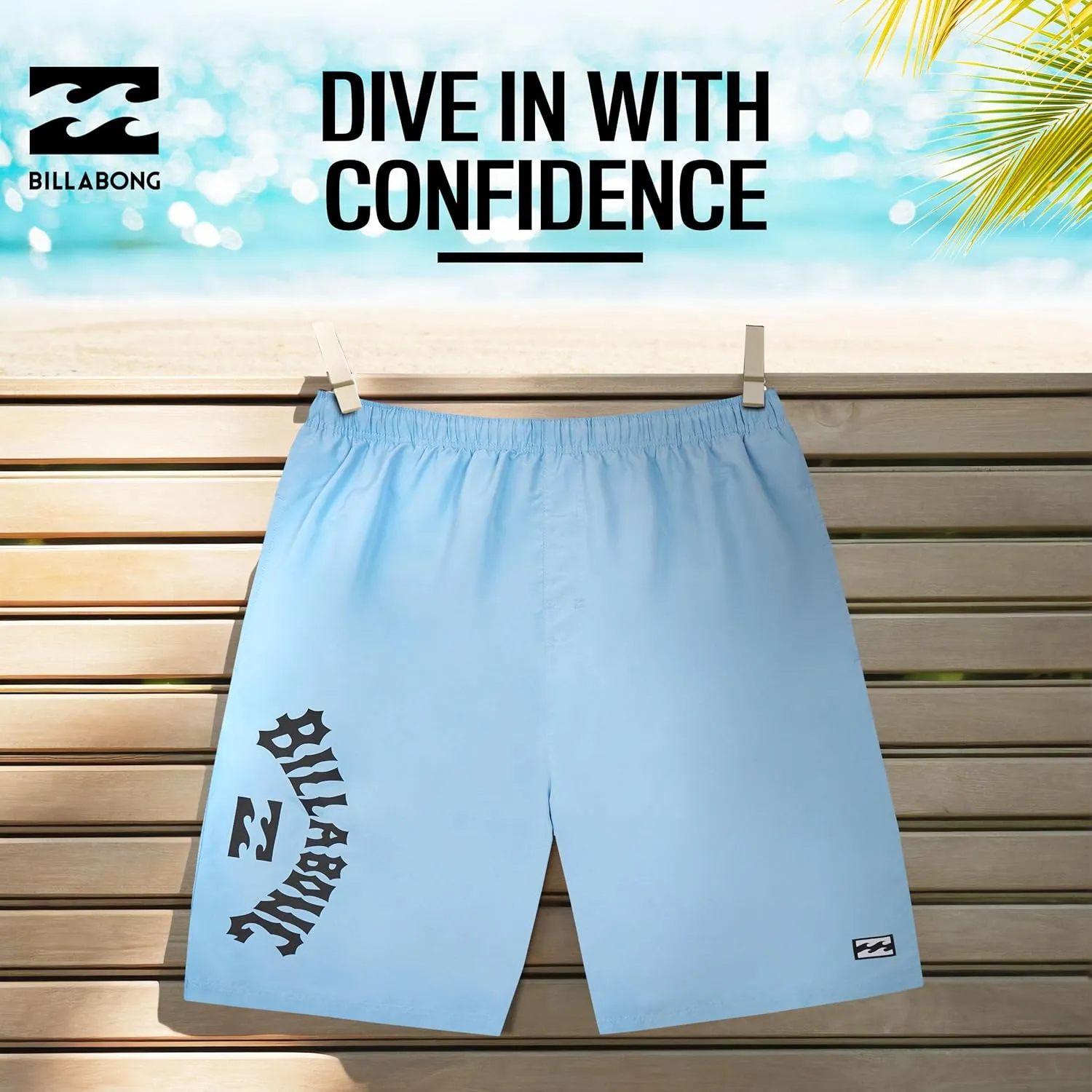 Billabong Big and Tall Swim Trunks for Men, Board Shorts Mens Pockets 10" Inseam