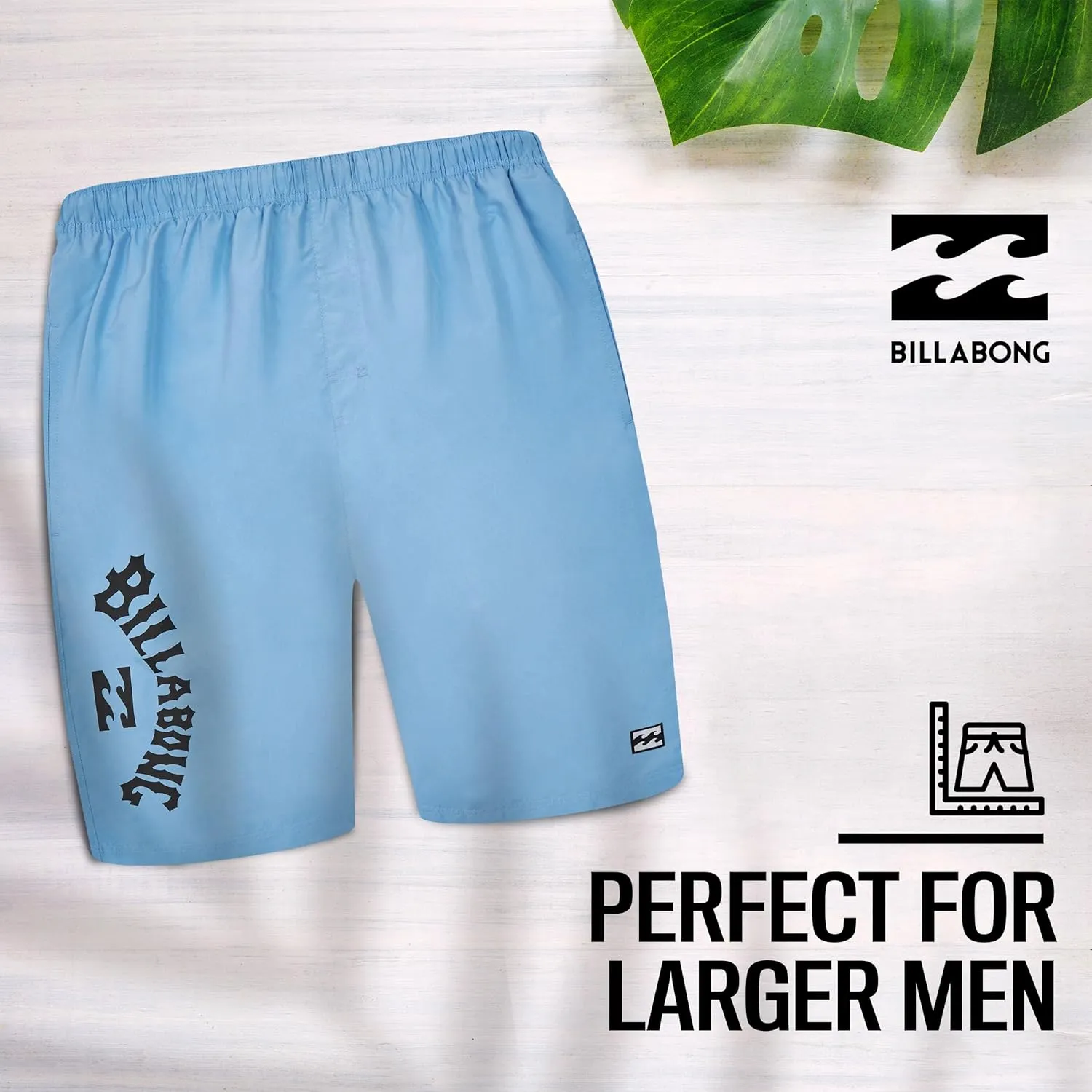 Billabong Big and Tall Swim Trunks for Men, Board Shorts Mens Pockets 10" Inseam
