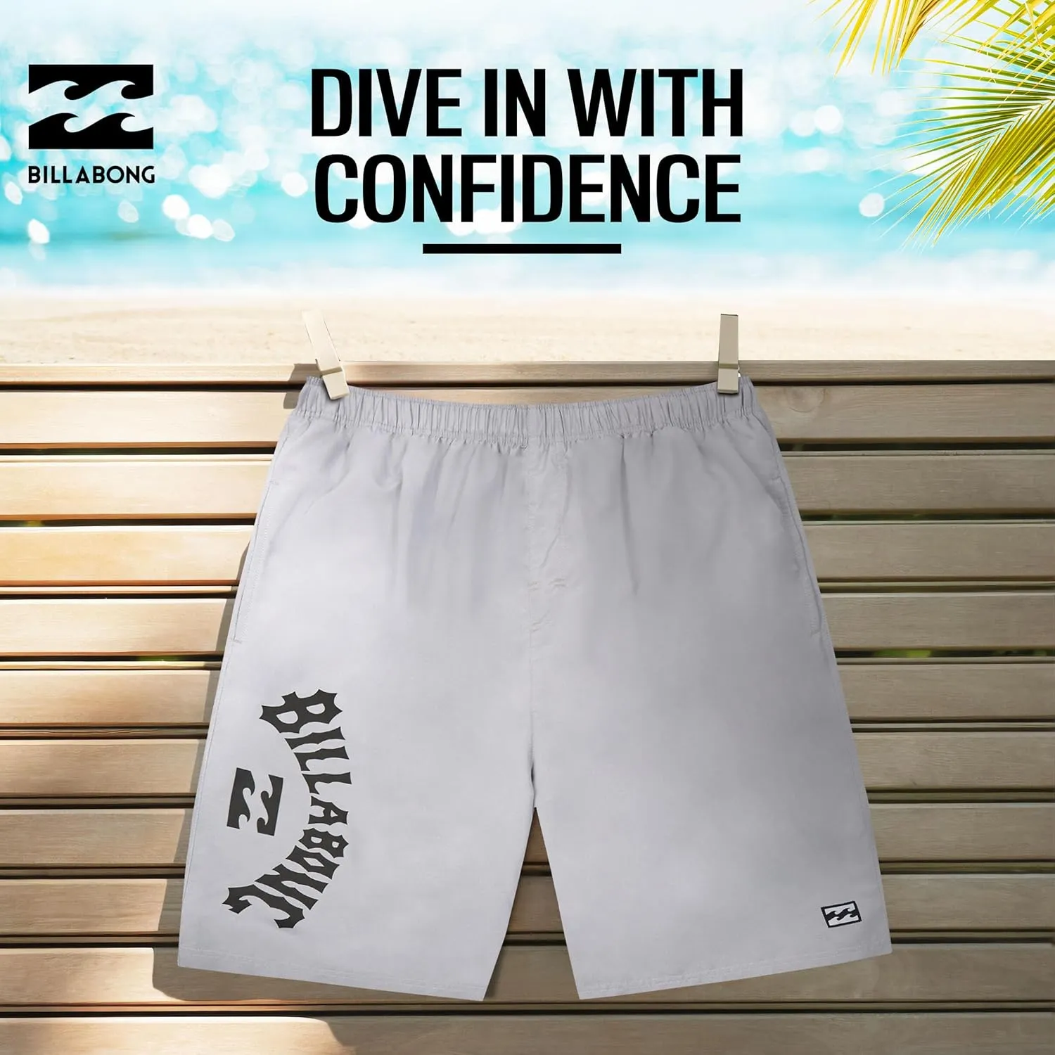 Billabong Big and Tall Swim Trunks for Men, Board Shorts Mens Pockets 10" Inseam