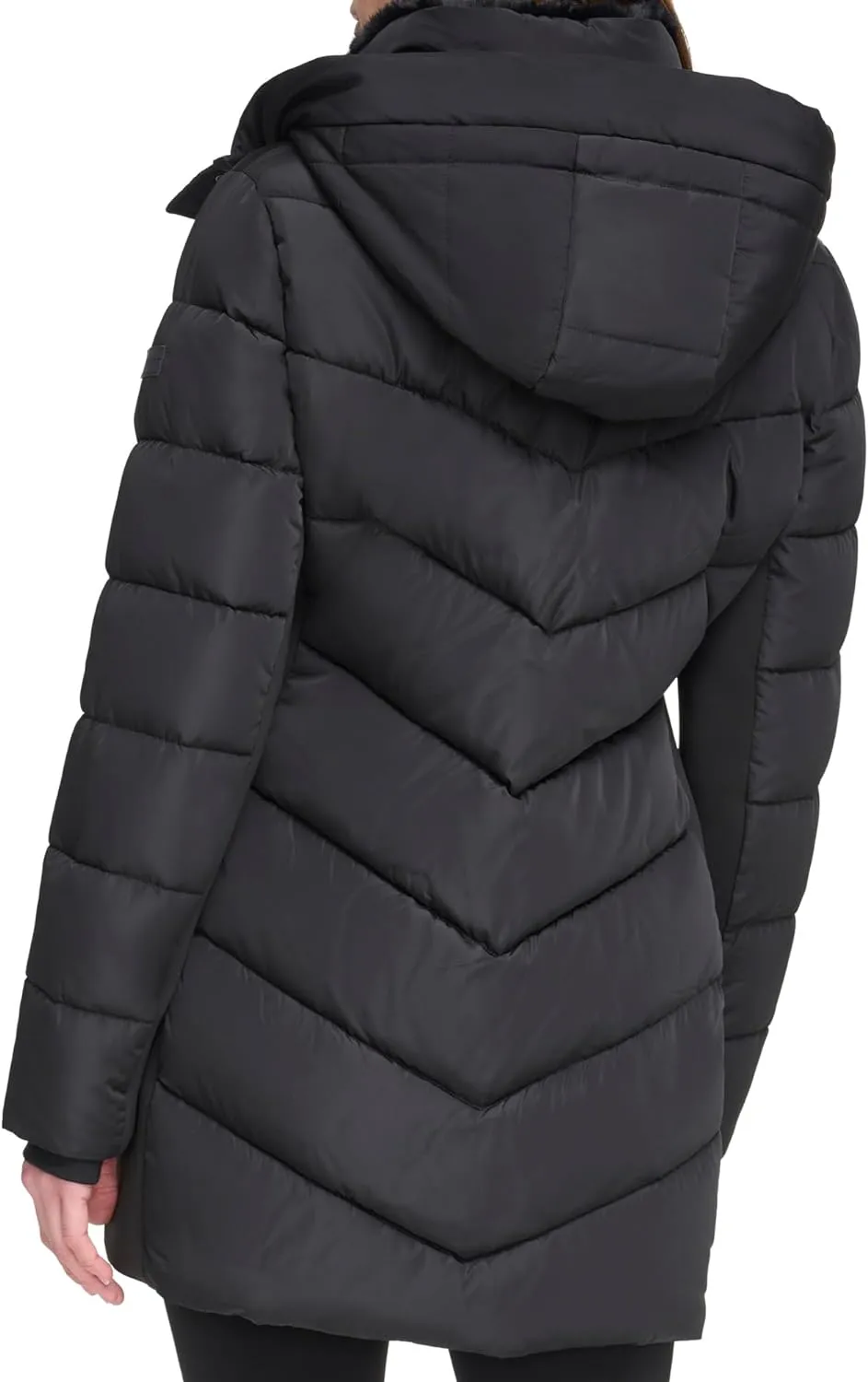 Calvin Klein Women's Long Bib-front Puffer Jacket