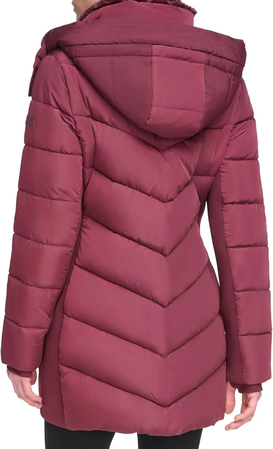 Calvin Klein Women's Long Bib-front Puffer Jacket