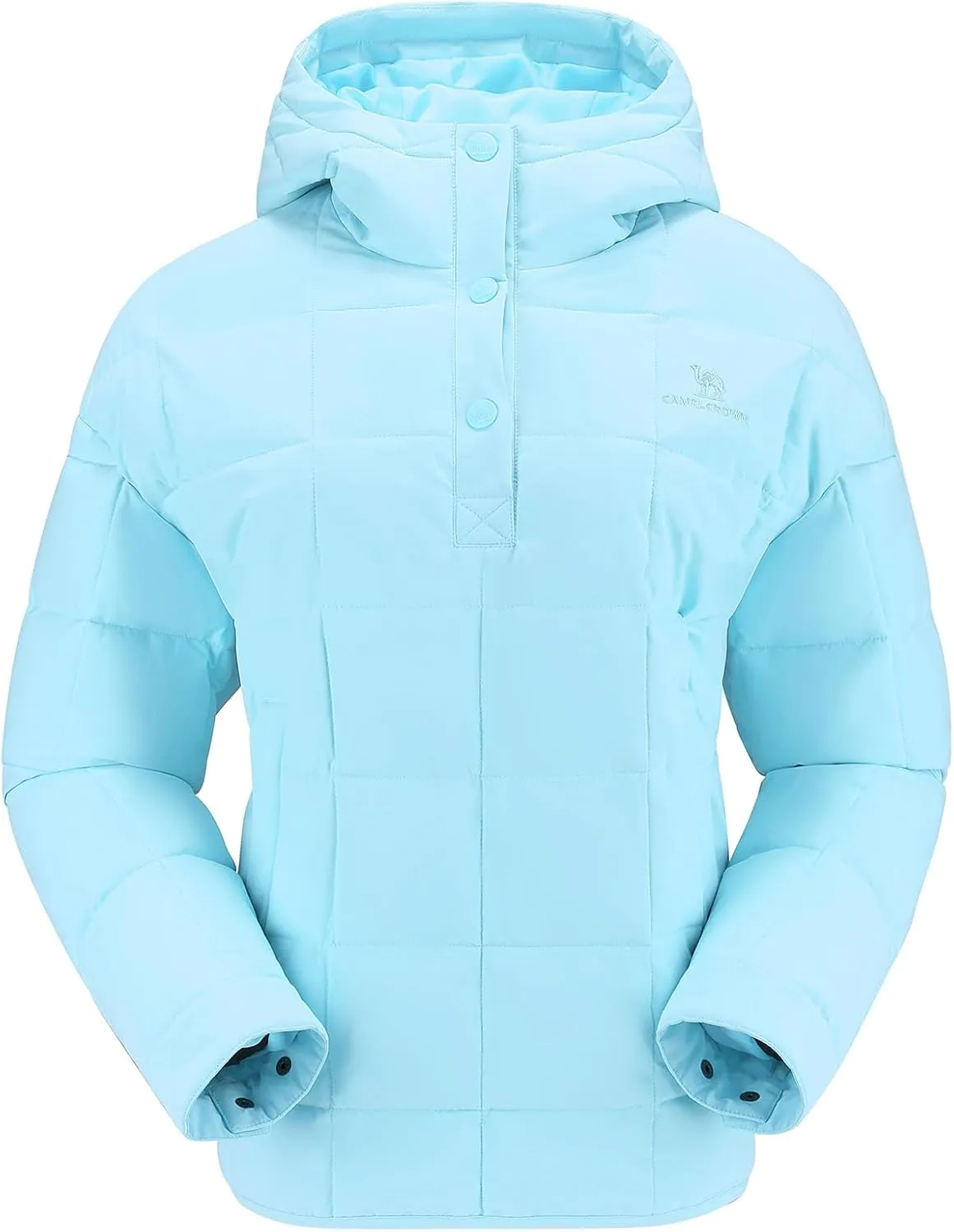 CAMELSPORTS Women's Lightweight Hooded Winter Coat Oversized Quilted Puffer Jacket Pullover Warm Jacket