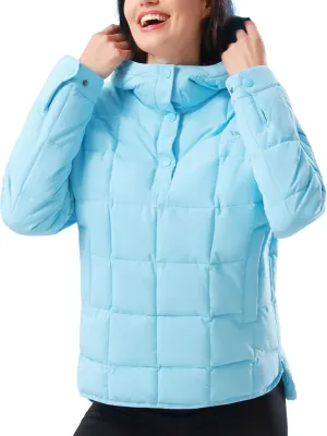 CAMELSPORTS Women's Lightweight Hooded Winter Coat Oversized Quilted Puffer Jacket Pullover Warm Jacket