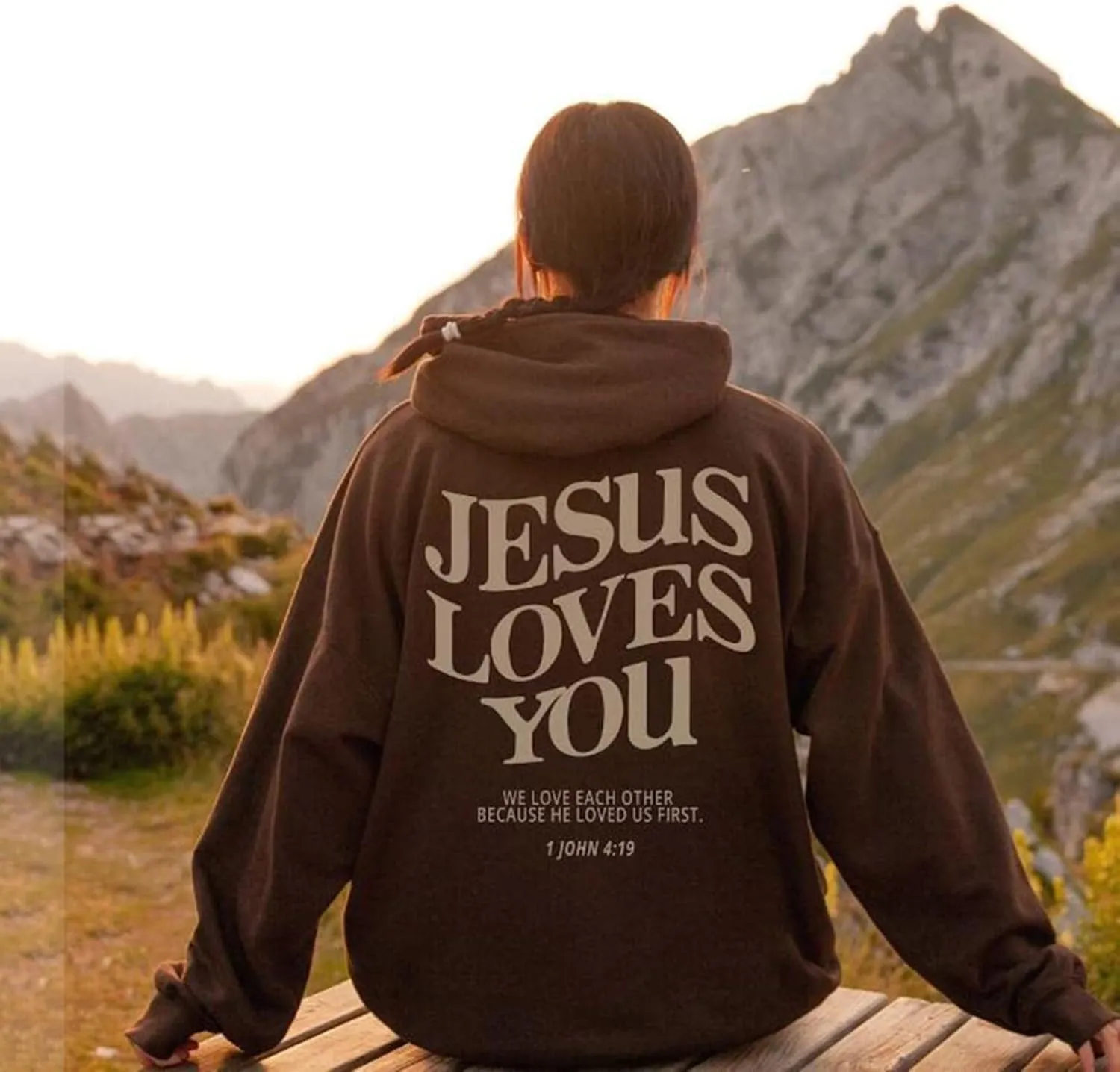 Christian Faith Hoodies Jesus Loves You Sweatshirts Religious God Pullover Oversized Casual Man Woman Tops Shirts
