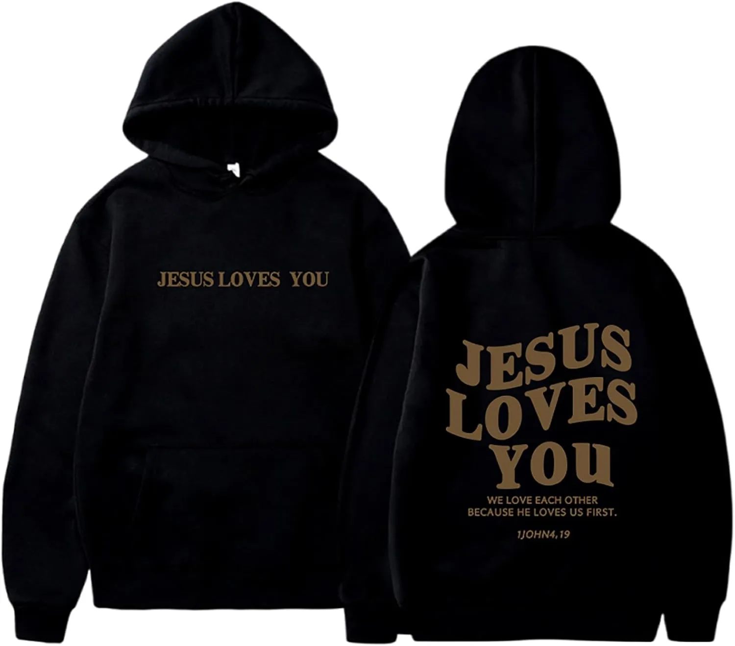 Christian Sweatshirt Women Jesus Loves You Hoodie Oversized Jesus Faith Pullover Inspirational Long Sleeve Tops