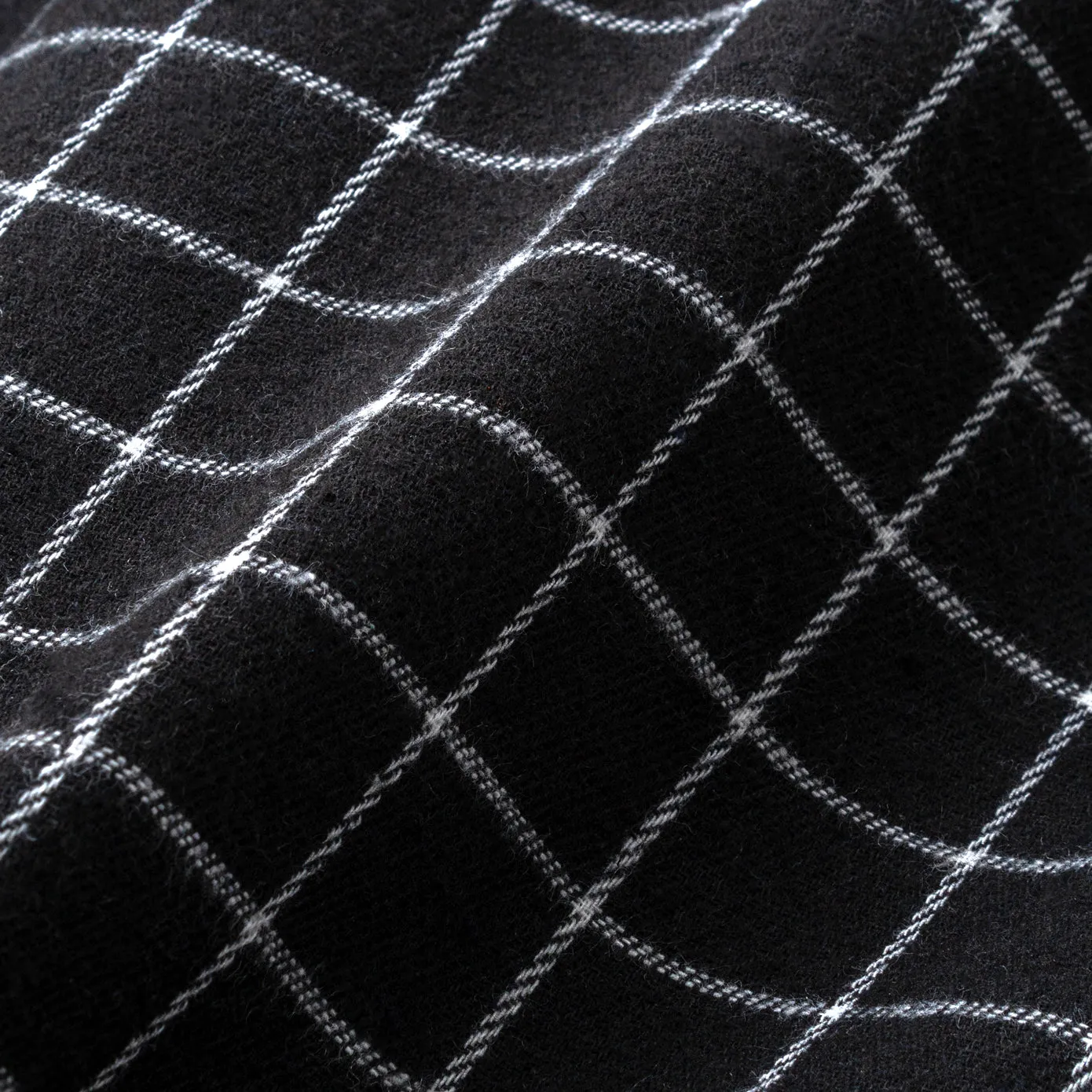 College Days Flannel Long Sleeve - Black White Lines