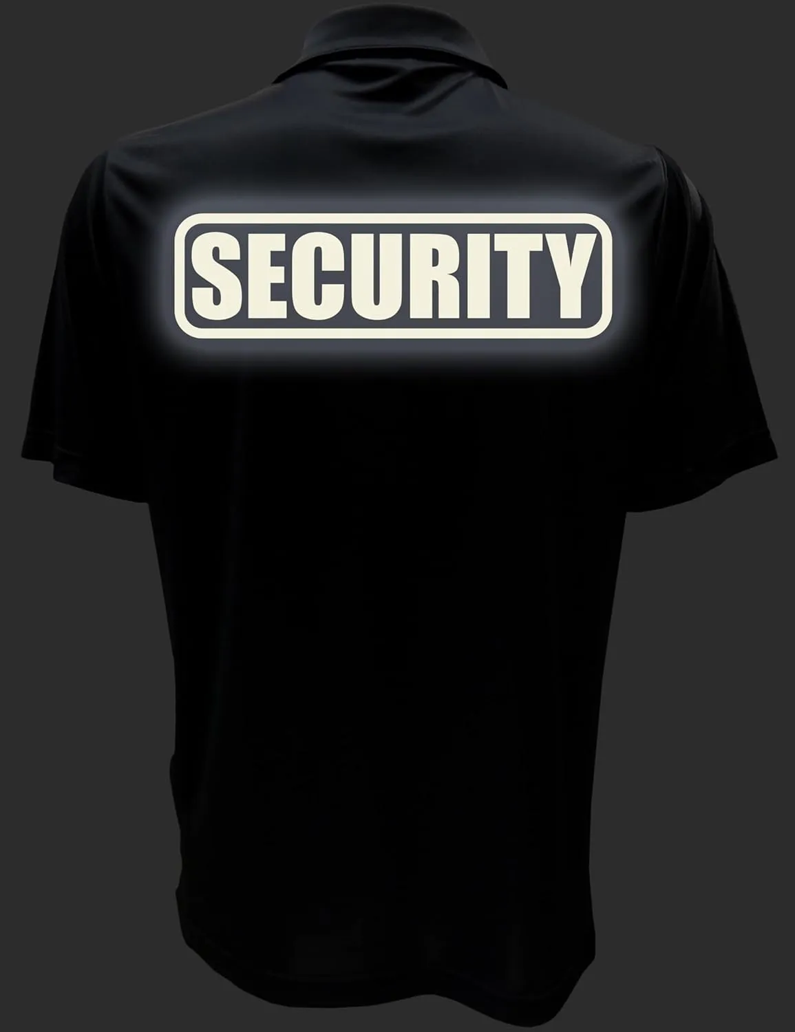 Conspiracy Tee Security Polo with Reflective Design front and back, Performance Polo w/Moisture Wicking Technology