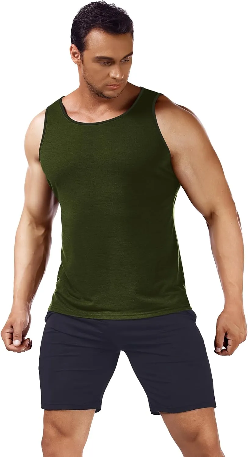 COOFANDY Men's Athletic Running Tank Tops 3 Pack Sleeveless Workout Gym Shirts Muscle Tee Casual Beach T Shirt