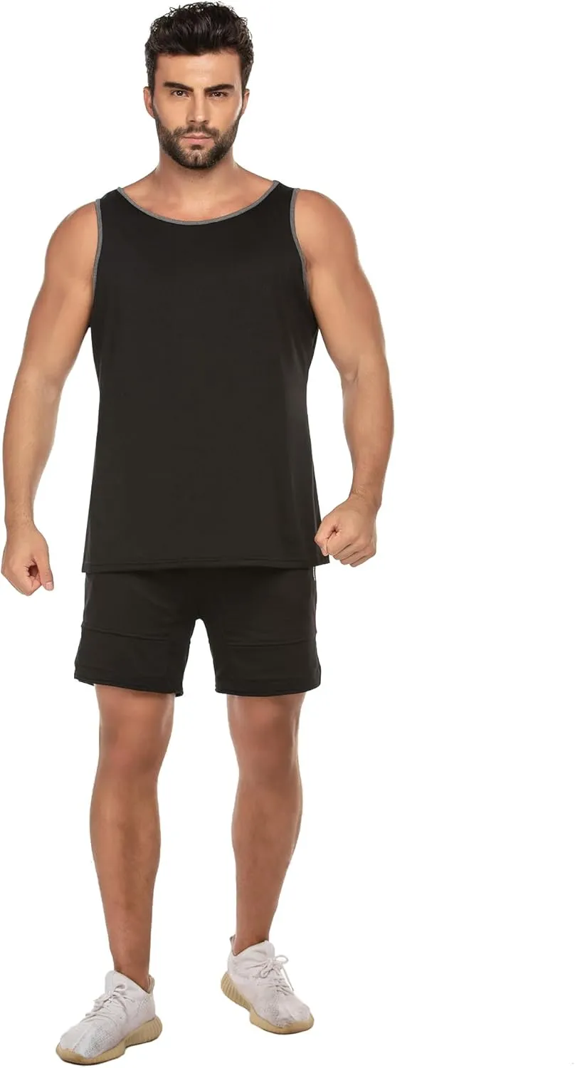 COOFANDY Men's Athletic Running Tank Tops 3 Pack Sleeveless Workout Gym Shirts Muscle Tee Casual Beach T Shirt