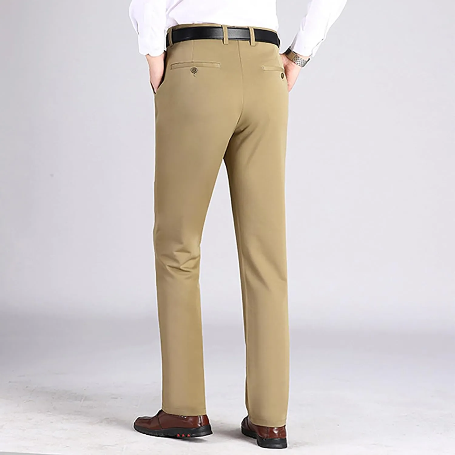 Ctreela Formal Men Suit Pants Business Casual Flat-Front Dress Pants Slim Fit Office Work Pants Daily Trousers Slacks 4X-5X