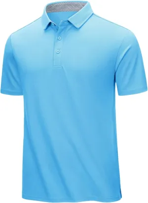 Dcvmvmn Mens Summer Cotton Blend Golf Polos Shirts Work T-Shirts Quick Dry Casual Short Sleeve Tops Tee