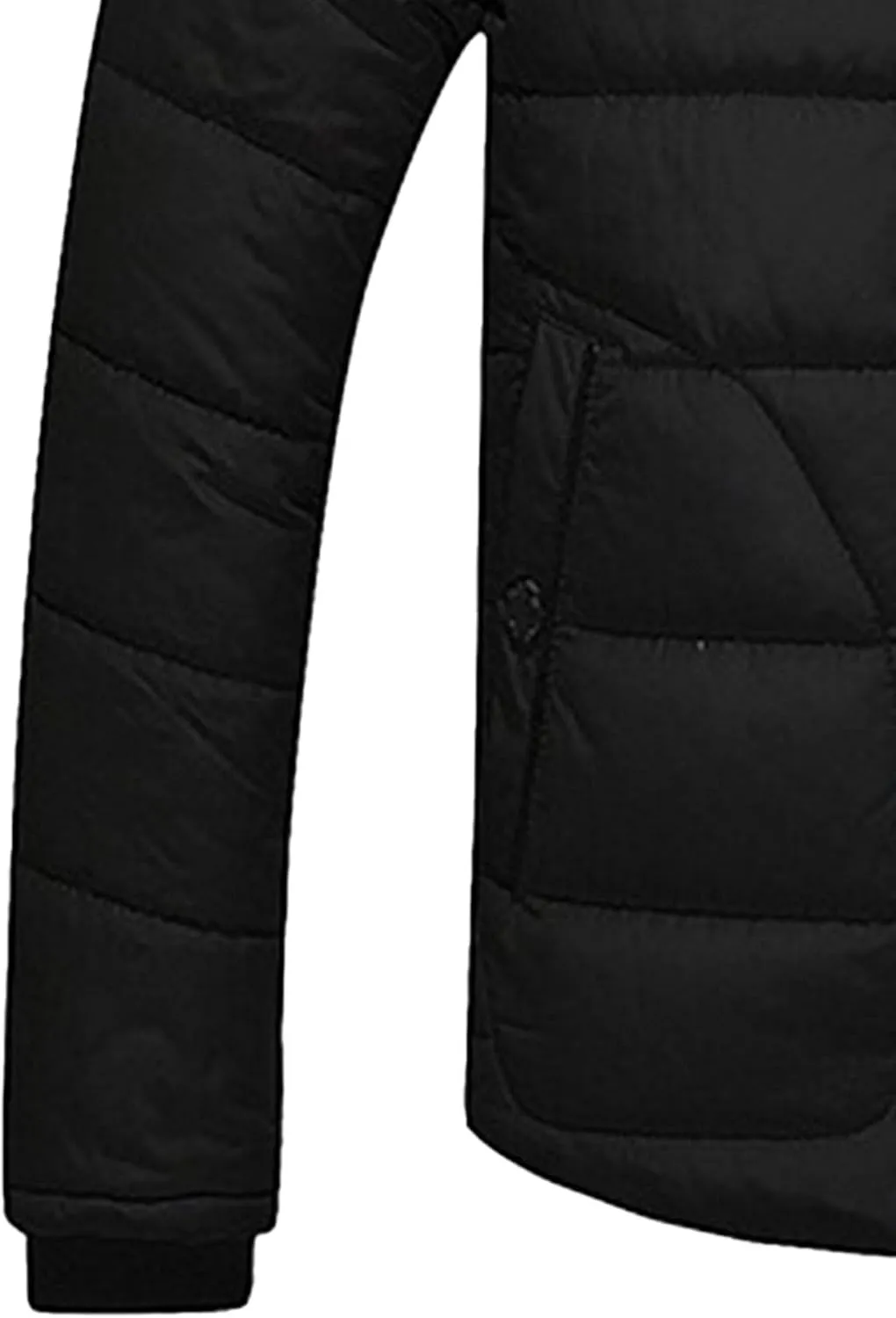 DGHM-JLMY Men's Cotton-Padded Jacket Coat Fur Collar Detachable Hooded Outerwear Casual Sherpa Fleece Lined Puffer Jackets