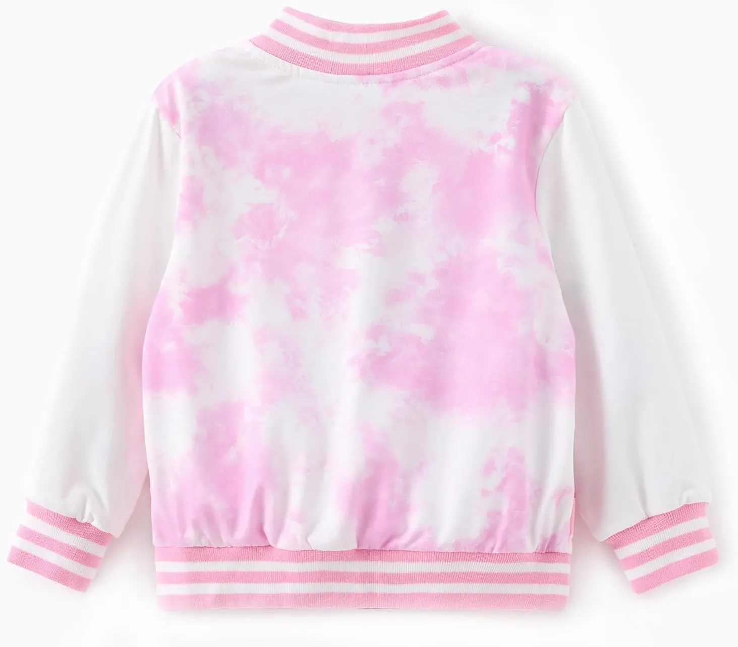 Disney Frozen Elsa Princess Moana Ariel Rapunzel Toddler Girl Varsity Bomber Jacket Lightweight Zip-up Sweatshirt 2-6T