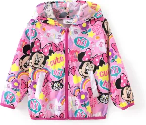 Disney Minnie Mouse Mickey Mouse Stitch Kids Varsity Bomber Jacket Lightweight Button-up Sweatshirt Toddler-Big Kids
