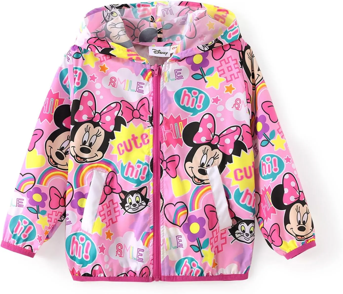 Disney Minnie Mouse Mickey Mouse Stitch Kids Varsity Bomber Jacket Lightweight Button-up Sweatshirt Toddler-Big Kids