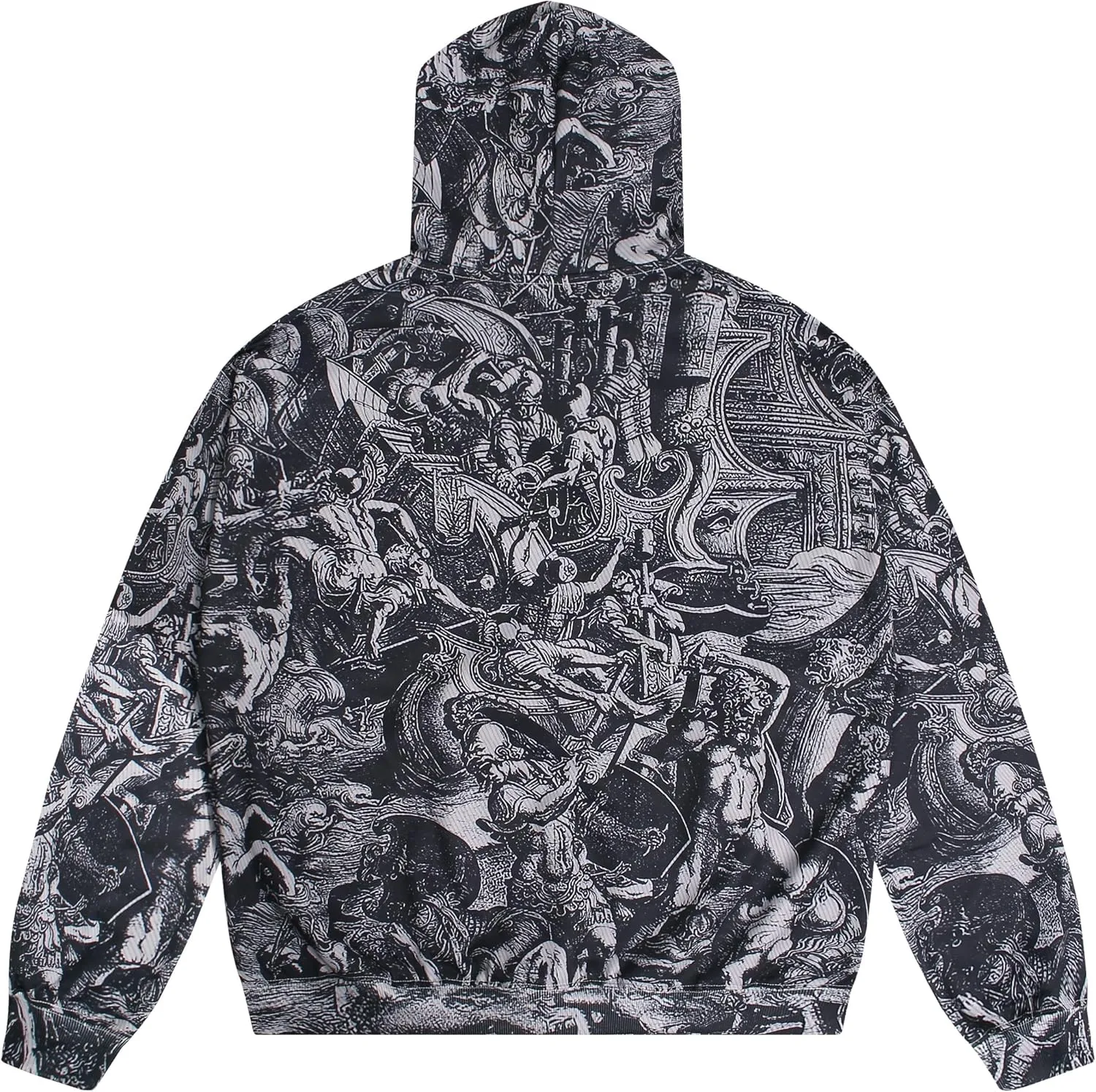 DONCARE Saint Tears Camouflage Vintage Full Patterm Print Hoodie Oversized Casual Daily Match Sweatshirts
