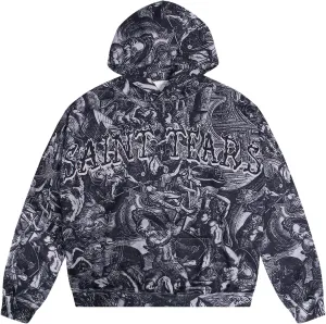 DONCARE Saint Tears Camouflage Vintage Full Patterm Print Hoodie Oversized Casual Daily Match Sweatshirts