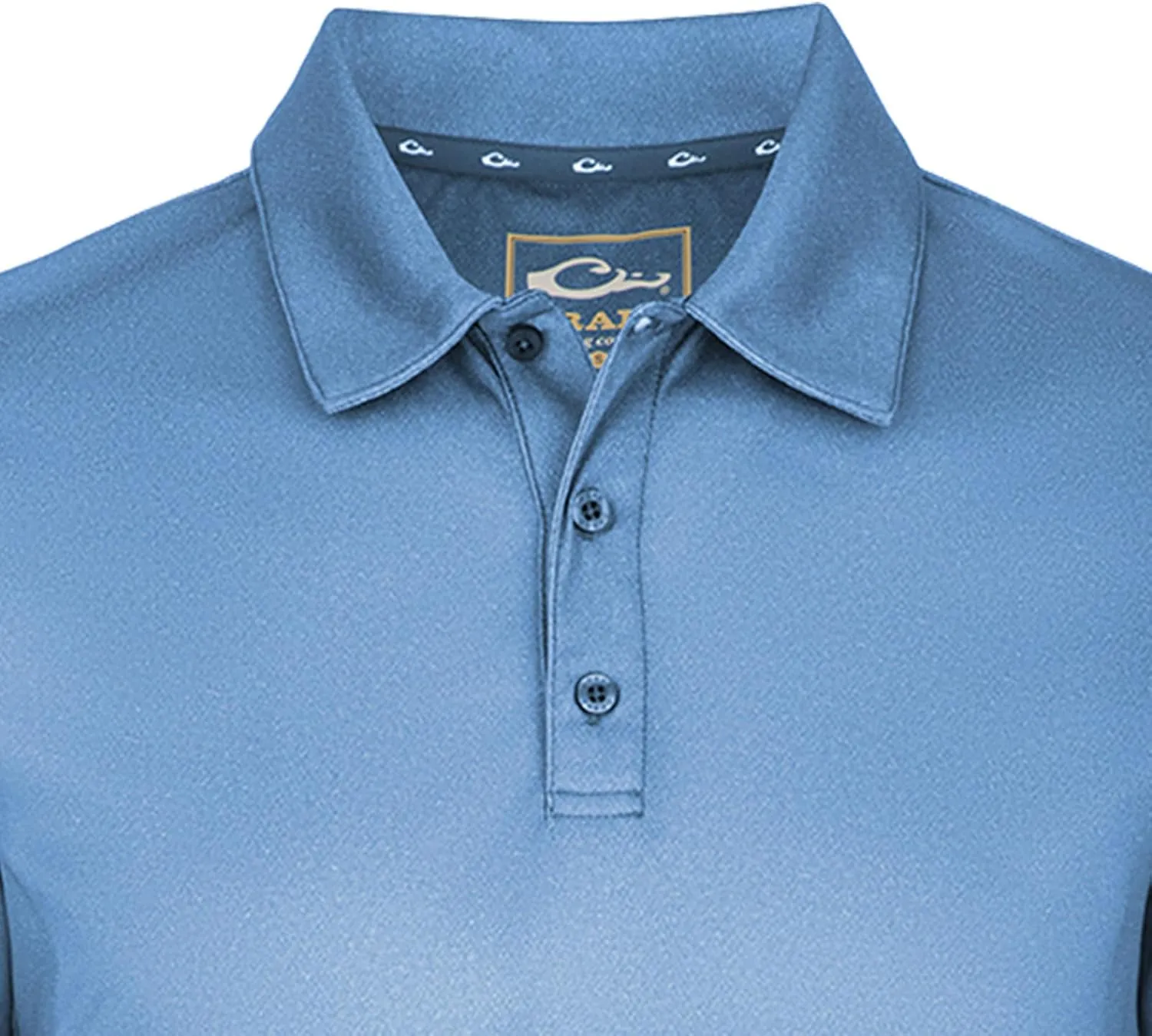Drake Waterfowl Men's Performance Heather Short Sleeve Polo Shirt - Moisture-Wicking Quick Dry UPF Sun Protective Active Tee