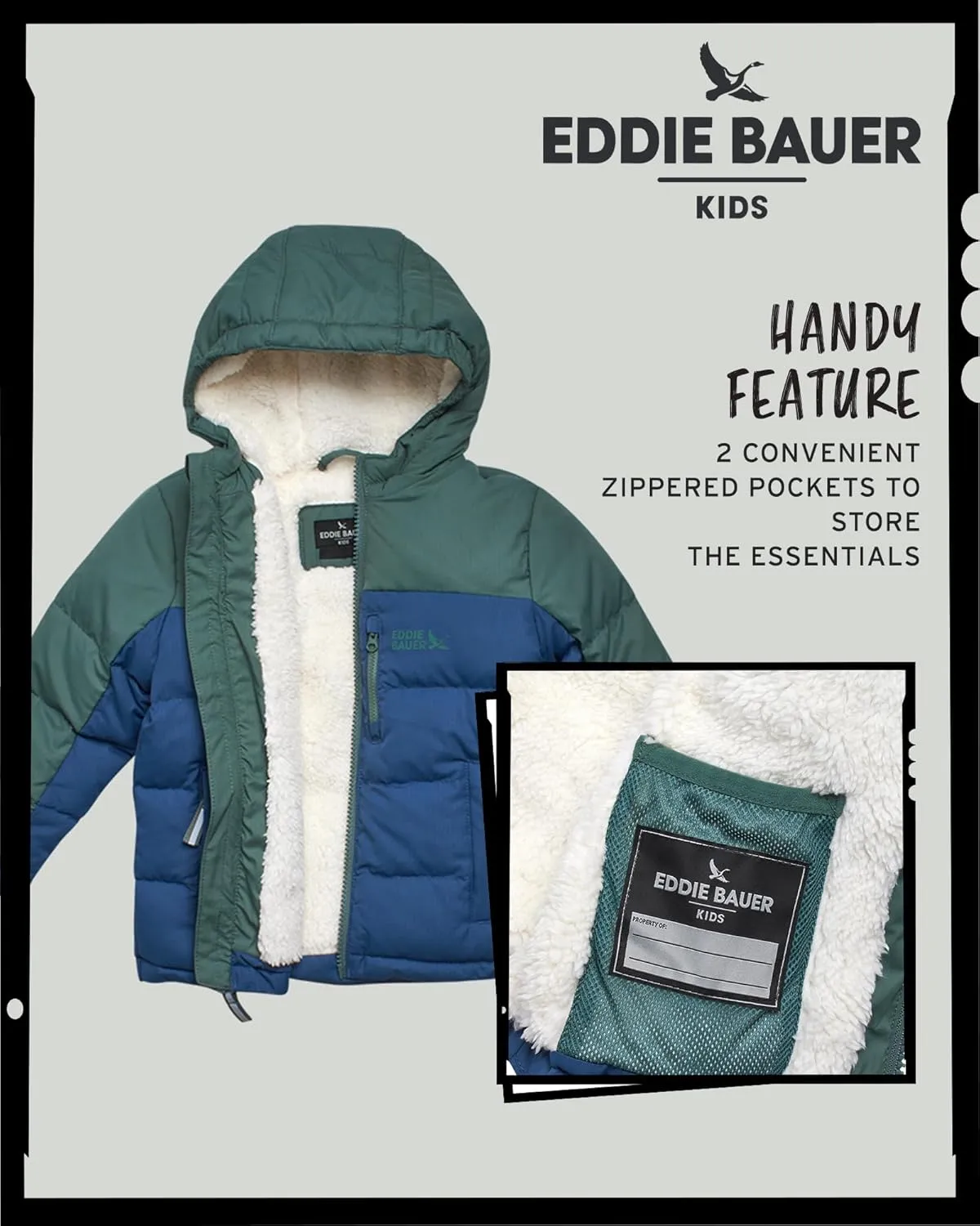 Eddie Bauer Toddler Winter Jacket - Heavyweight Quilted Down Jacket, Insulated Hooded Coat for Toddler Boys and Girls (2T-4T)