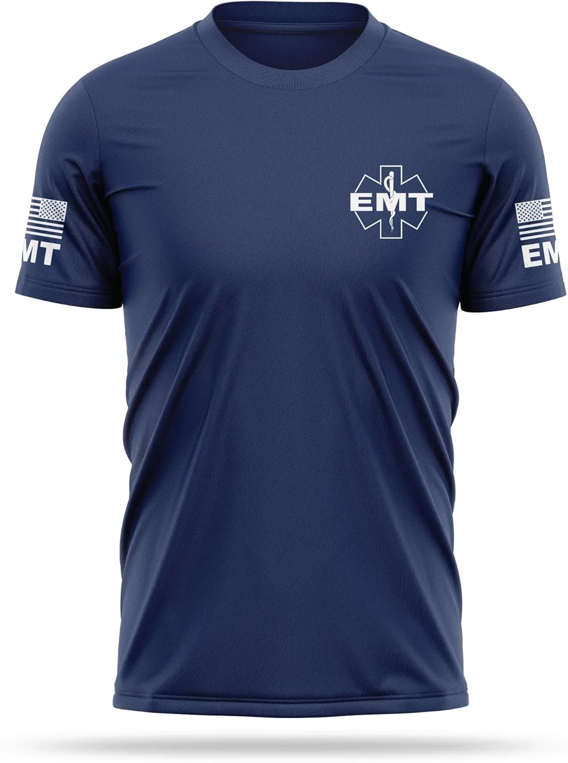 EMT Utility Shirts for Men | USA Patriotic Lightweight Tee | Micro Polyester, Moisture-Wicking Quick-Dry Comfort.