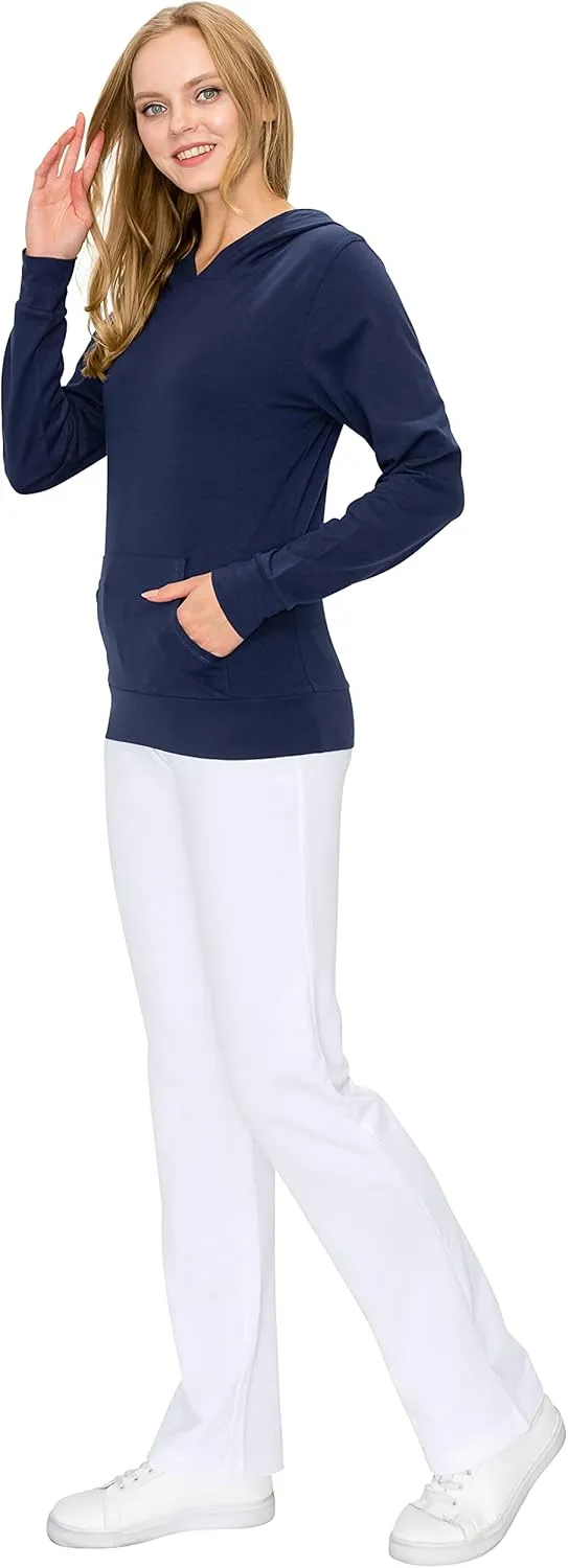 EttelLut Lightweight Comfy Cotton Casual Active Full Zip-up/Pullover Plain Hoodie Jacket