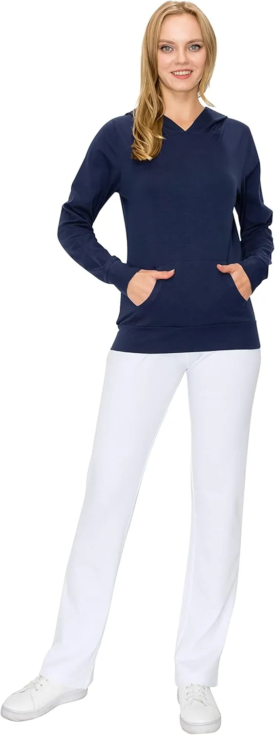 EttelLut Lightweight Comfy Cotton Casual Active Full Zip-up/Pullover Plain Hoodie Jacket