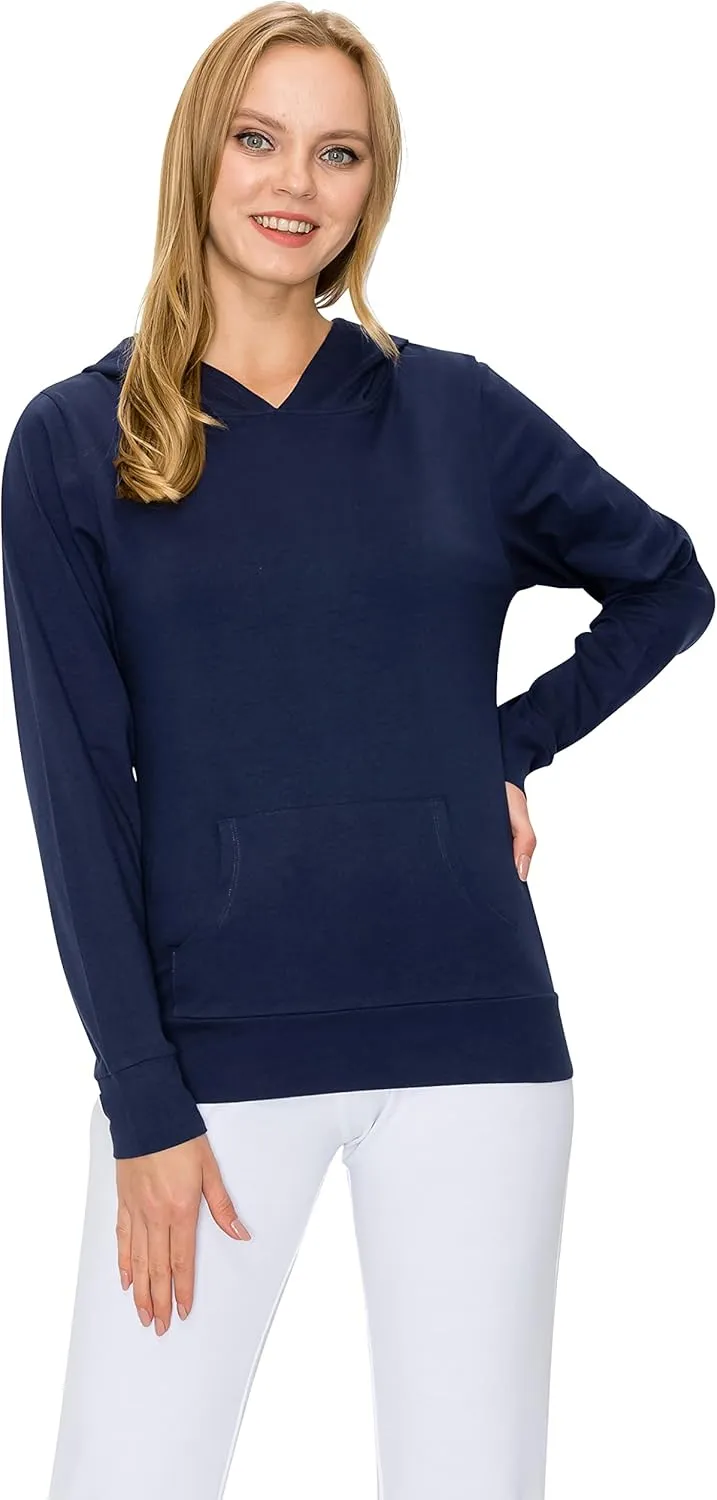 EttelLut Lightweight Comfy Cotton Casual Active Full Zip-up/Pullover Plain Hoodie Jacket