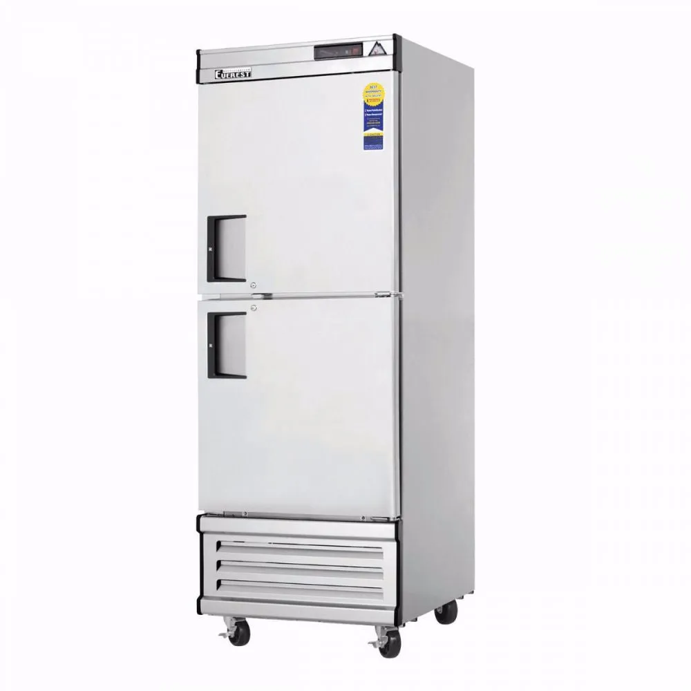 Everest EBWRH2 29-1/4" One Section Two Half Door Upright Reach-In Refrigerator