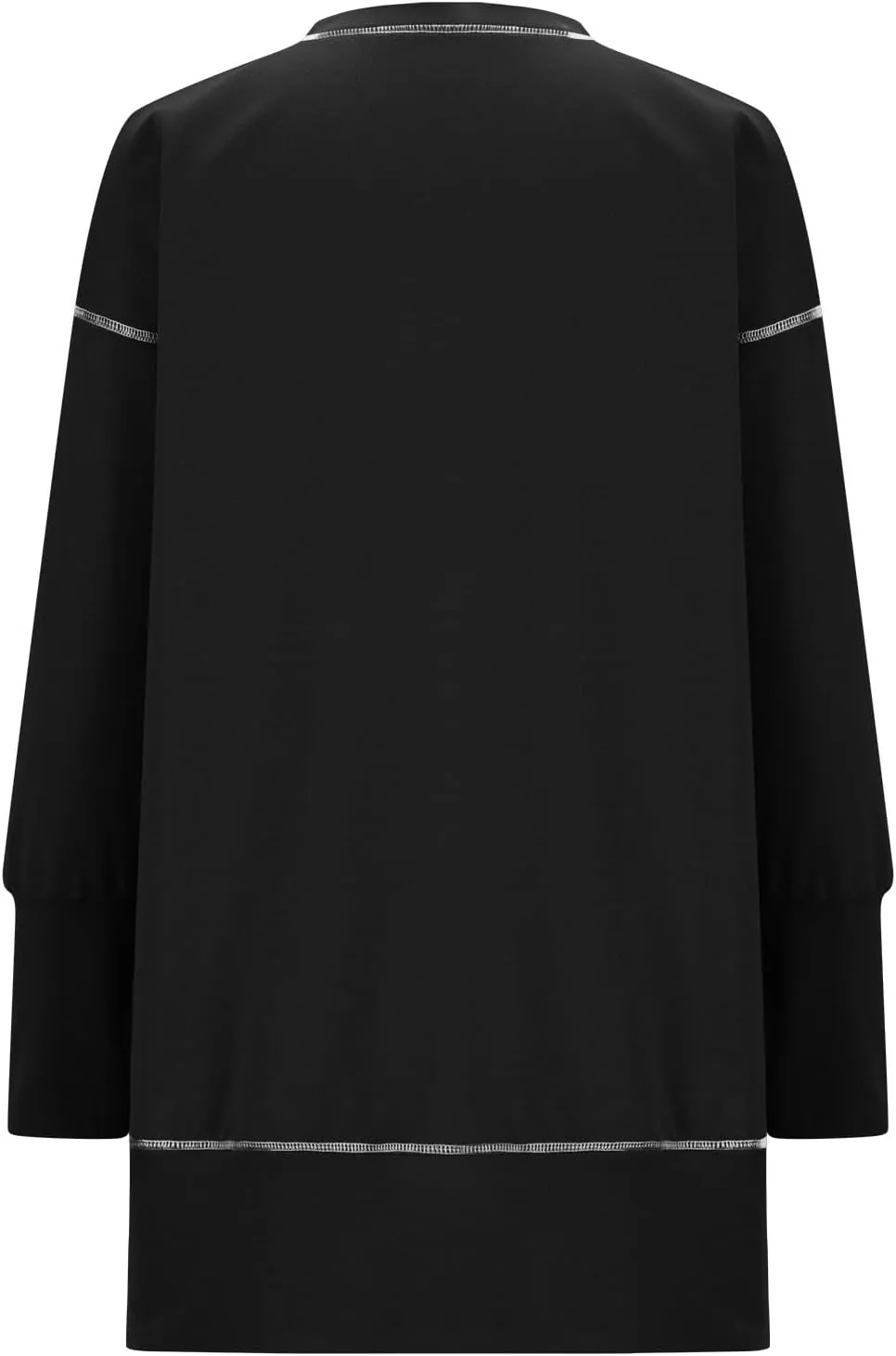 Fall Sweatshirts For Women Trendy 2024 Oversized Long Sleeve Crewneck Pullover Tops Side Slit Slouchy Sweatshirt