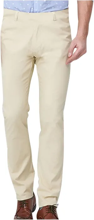 Fashion Suit Pants for Men Solid Color Slim Fit Straight Trousers Casual High Waist Business Pants with Pockets
