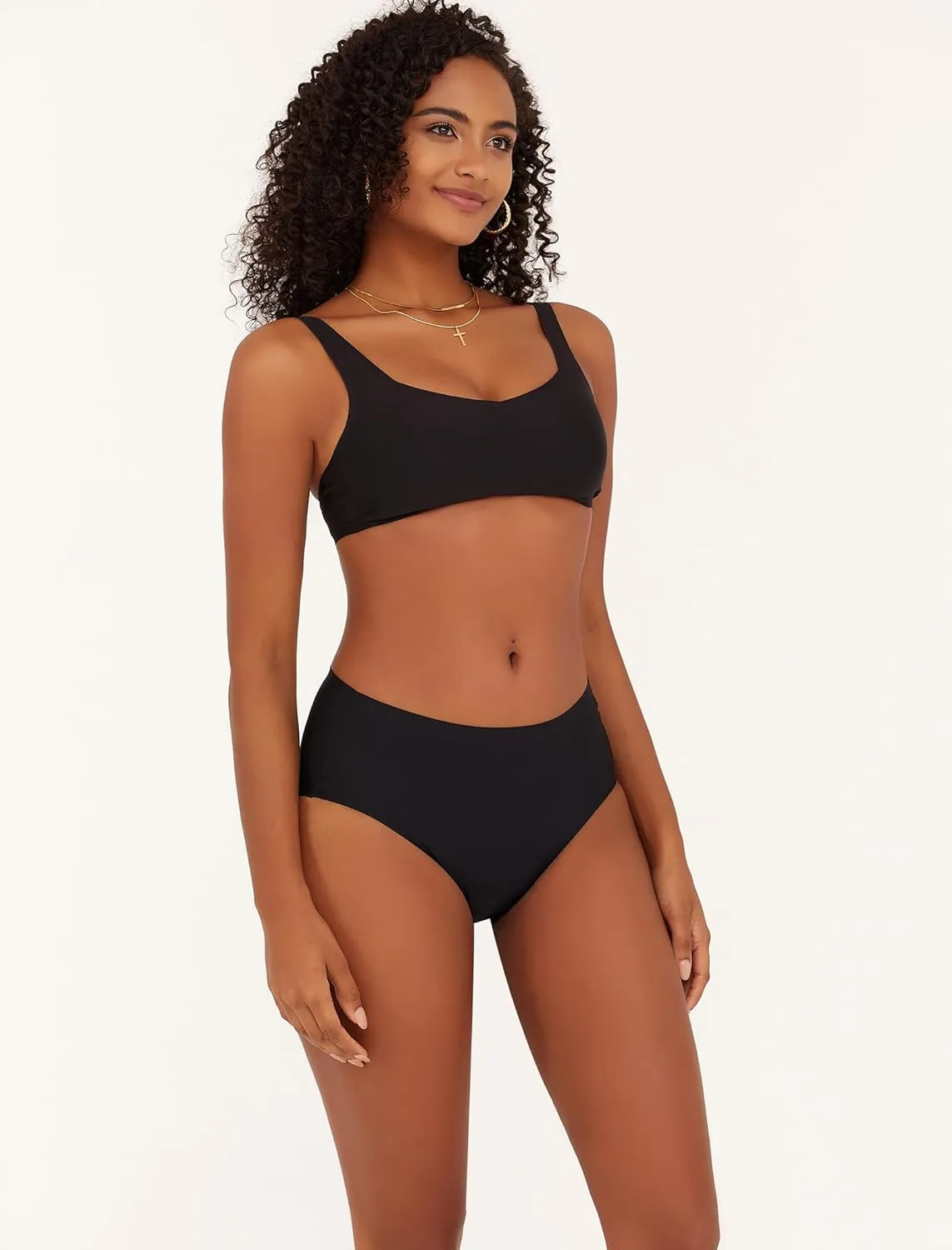 FINETOO Women's High Waisted Seamless Underwear Full Coverage Brief Ladies No Show Panties Sexy Lingerie Regular&Plus Size