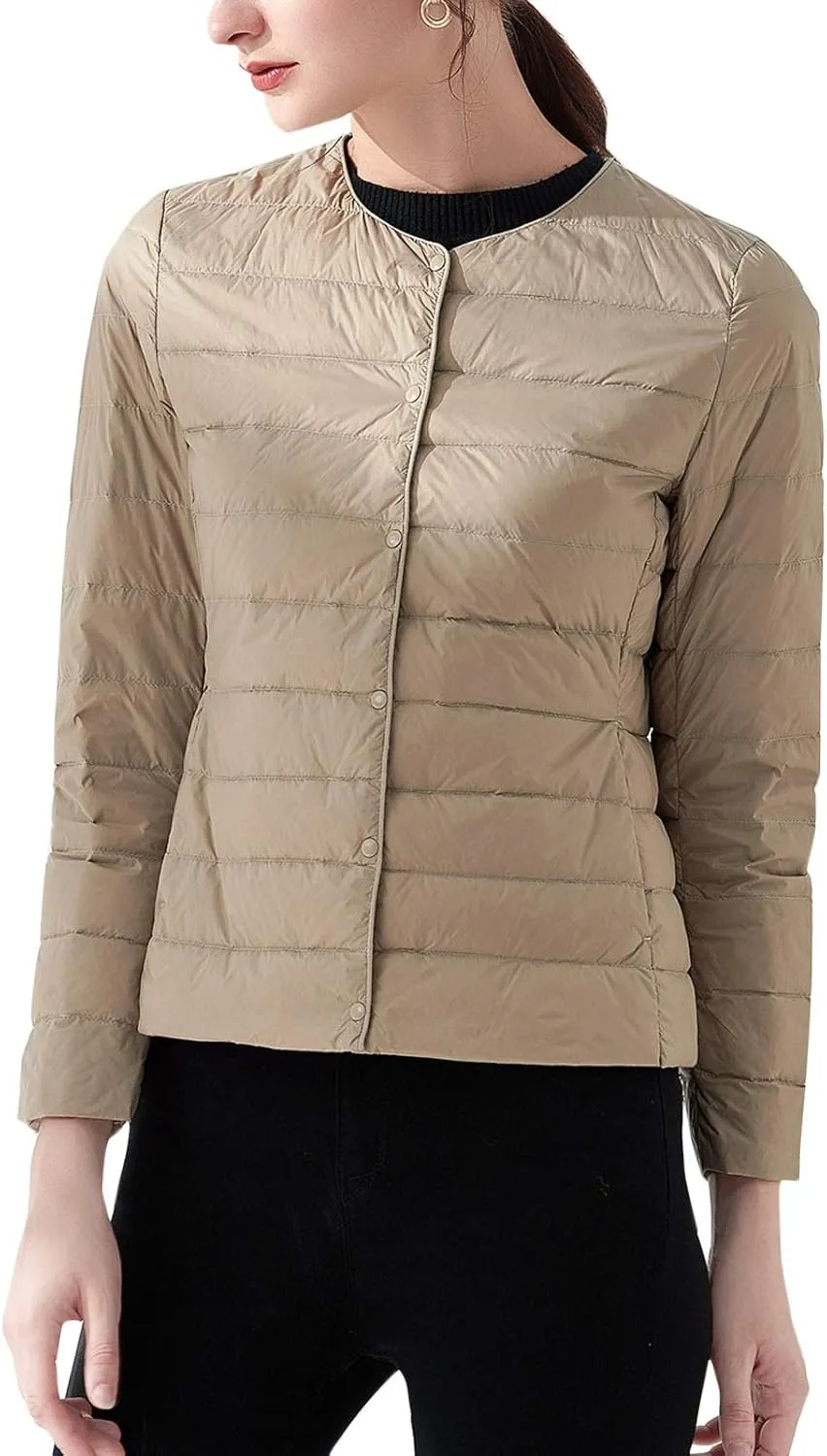 Flygo Women's Ultra Light Packable Down Jacket Puffer Coat