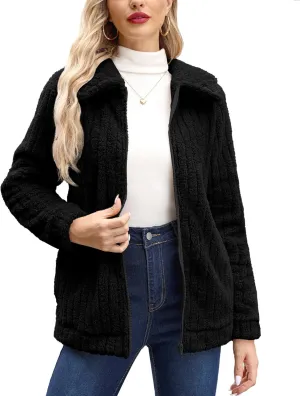 For G and PL Women's Long Sleeve Full Zip Soft Warm Fleece Jacket